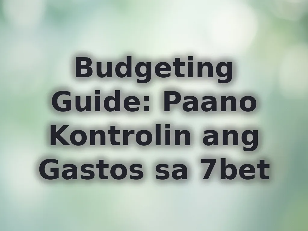 Budgeting Guide